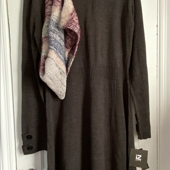 NWT - ID BYER Sweaterdress with round neck and infinity scarf XXL - Picture 2 of 12